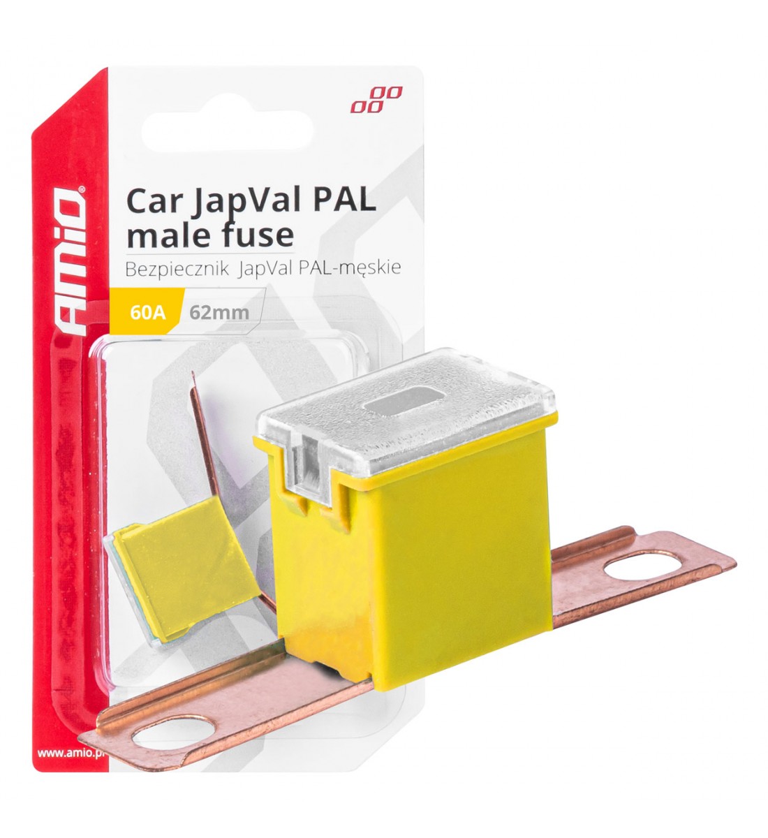 Siguranță auto JAPVAL PAL mascul 62mm 60A AMIO-03430