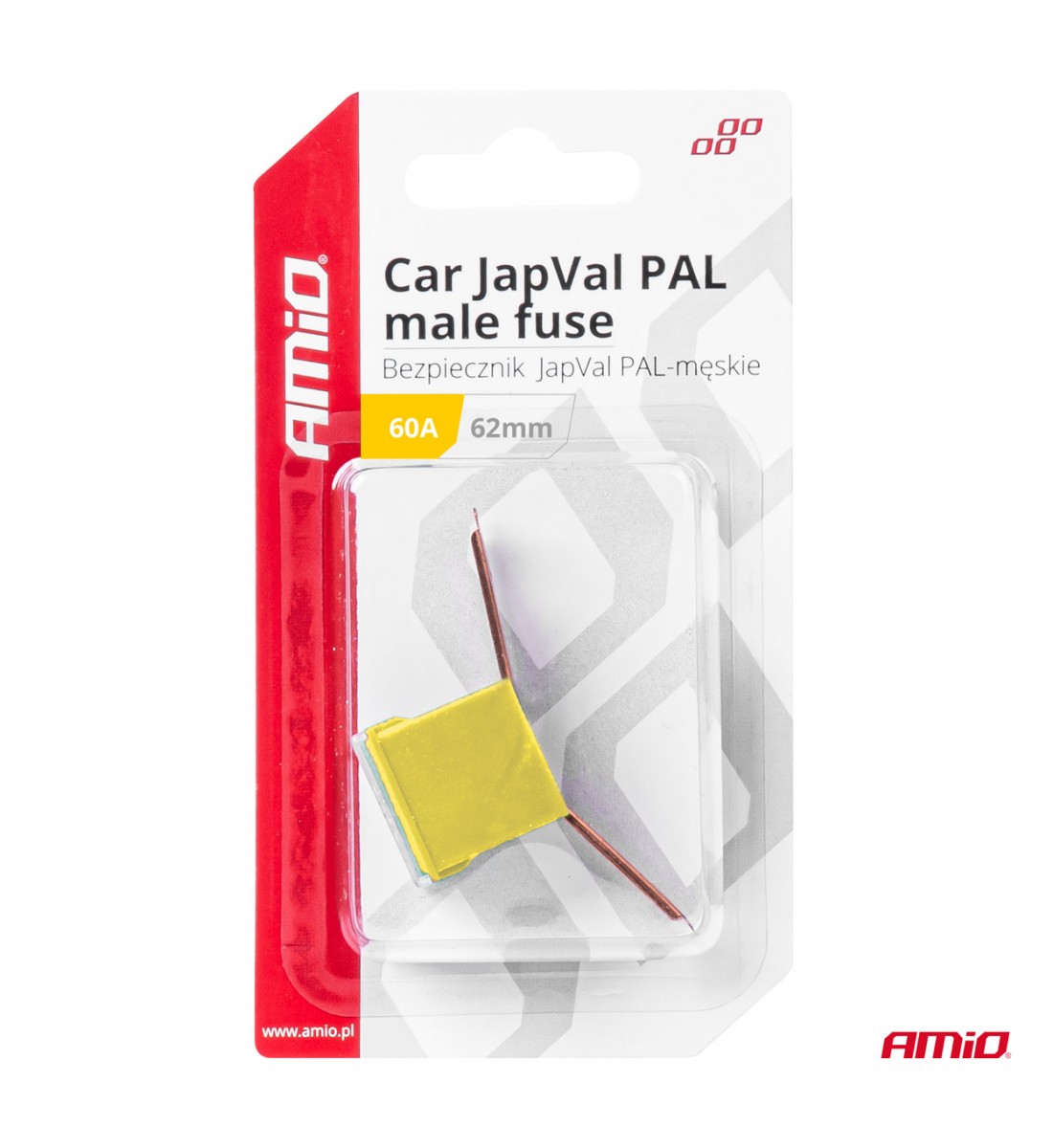 Siguranță auto JAPVAL PAL mascul 62mm 60A AMIO-03430