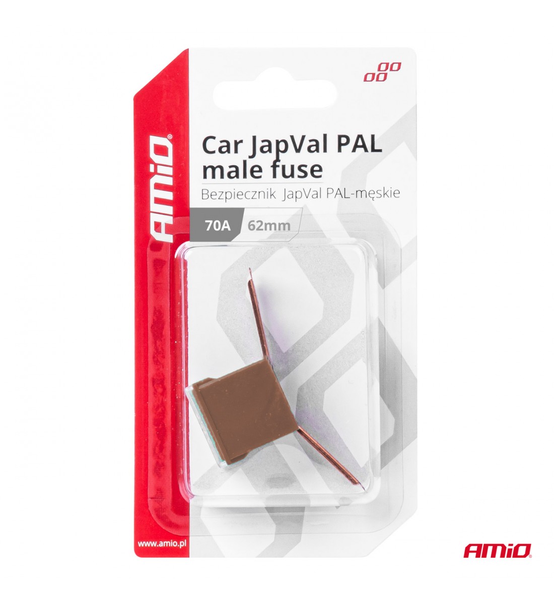 Siguranță auto JAPVAL PAL mascul 62mm 70A AMIO-03431