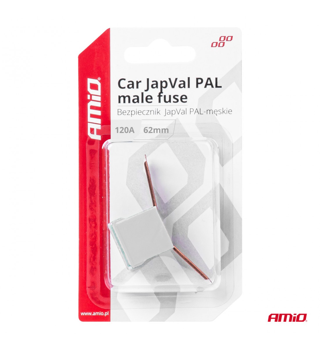 Siguranțe auto JapVal PAL tata  62mm 120A AMIO-03434