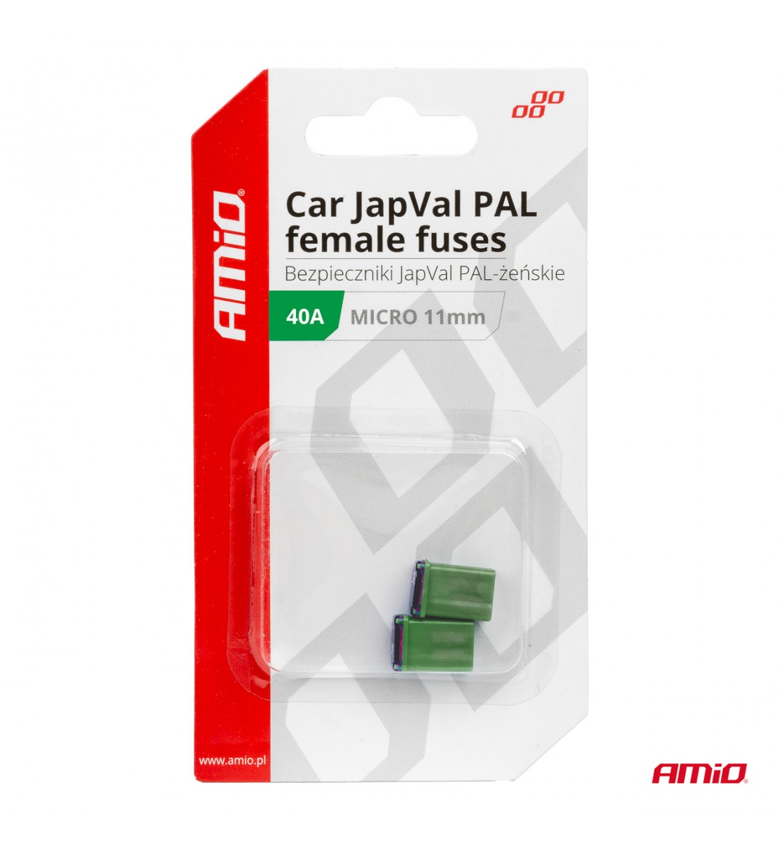 Siguranțe auto JAPVAL mamă 40A 2 buc AMIO-03461