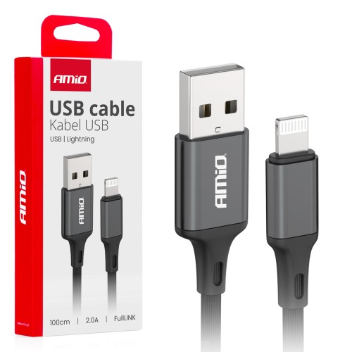 Cablu de încărcare USB-A - LIGHTNING IPHONE 2A 100cm FullLINK AMIO-03901