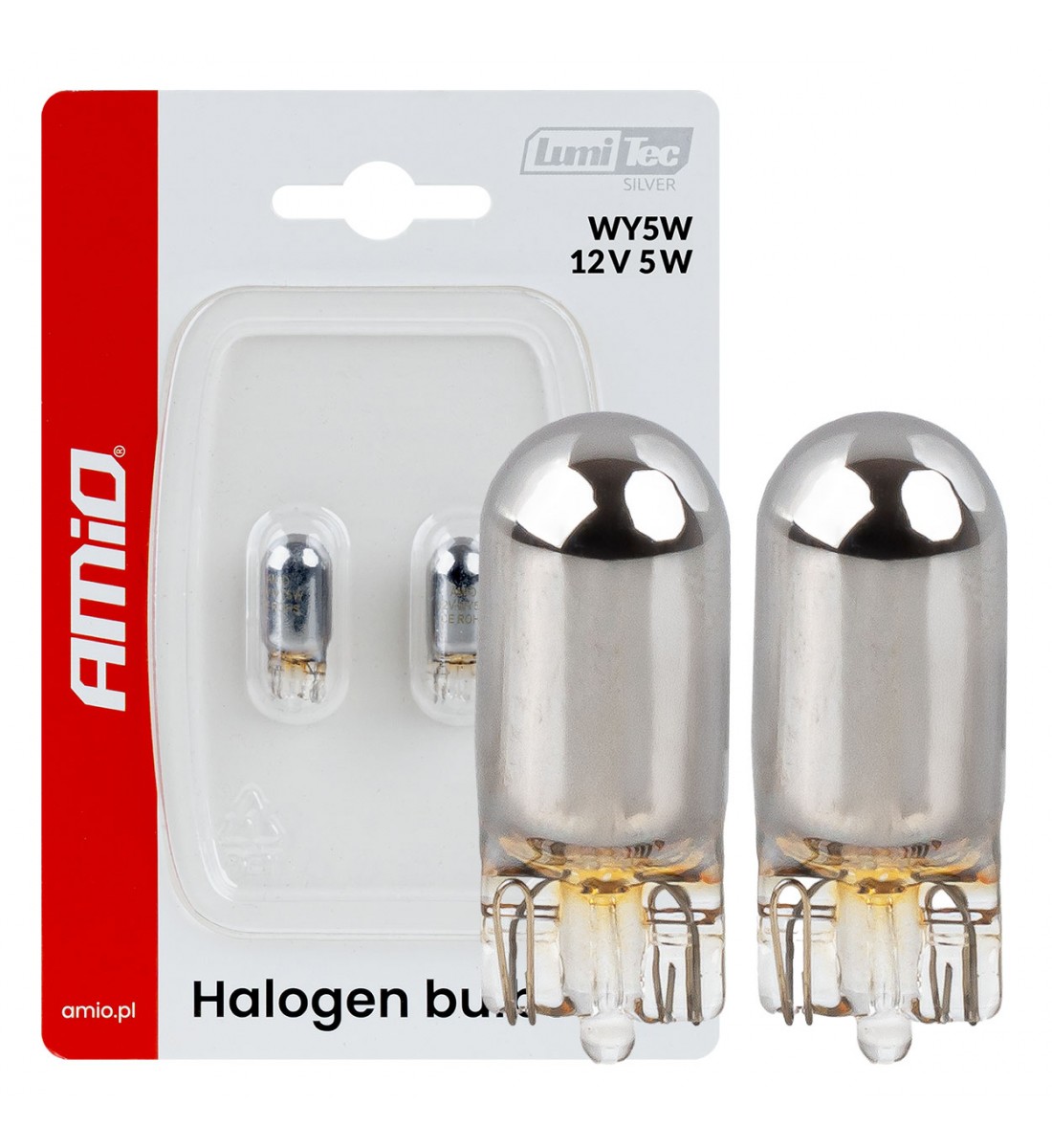 Becuri halogen WY5W 12V5W LumiTec cromate 2 buc AMIO-04628