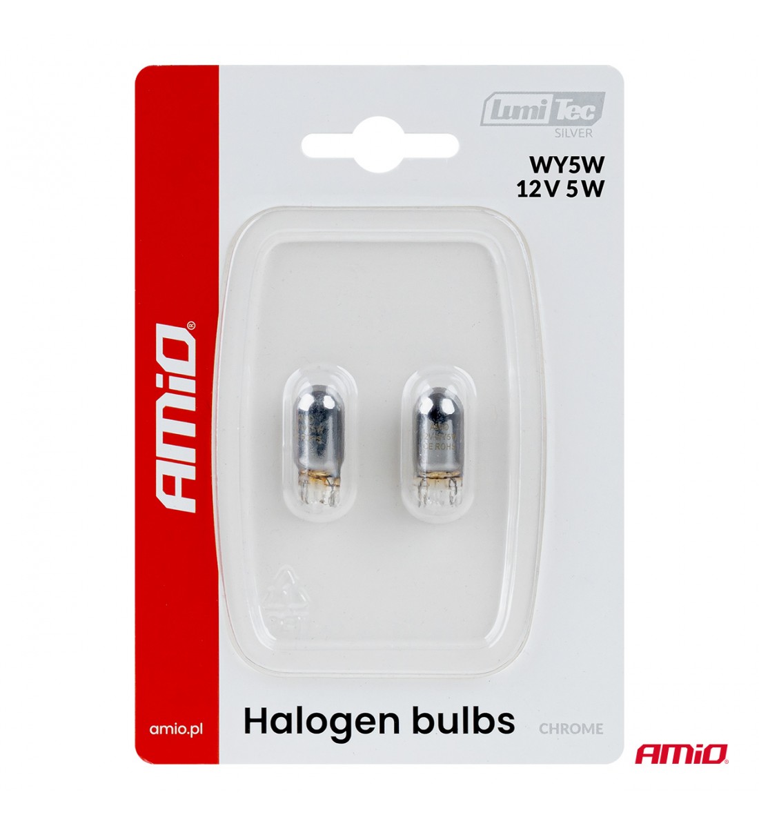 Becuri halogen WY5W 12V5W LumiTec cromate 2 buc AMIO-04628