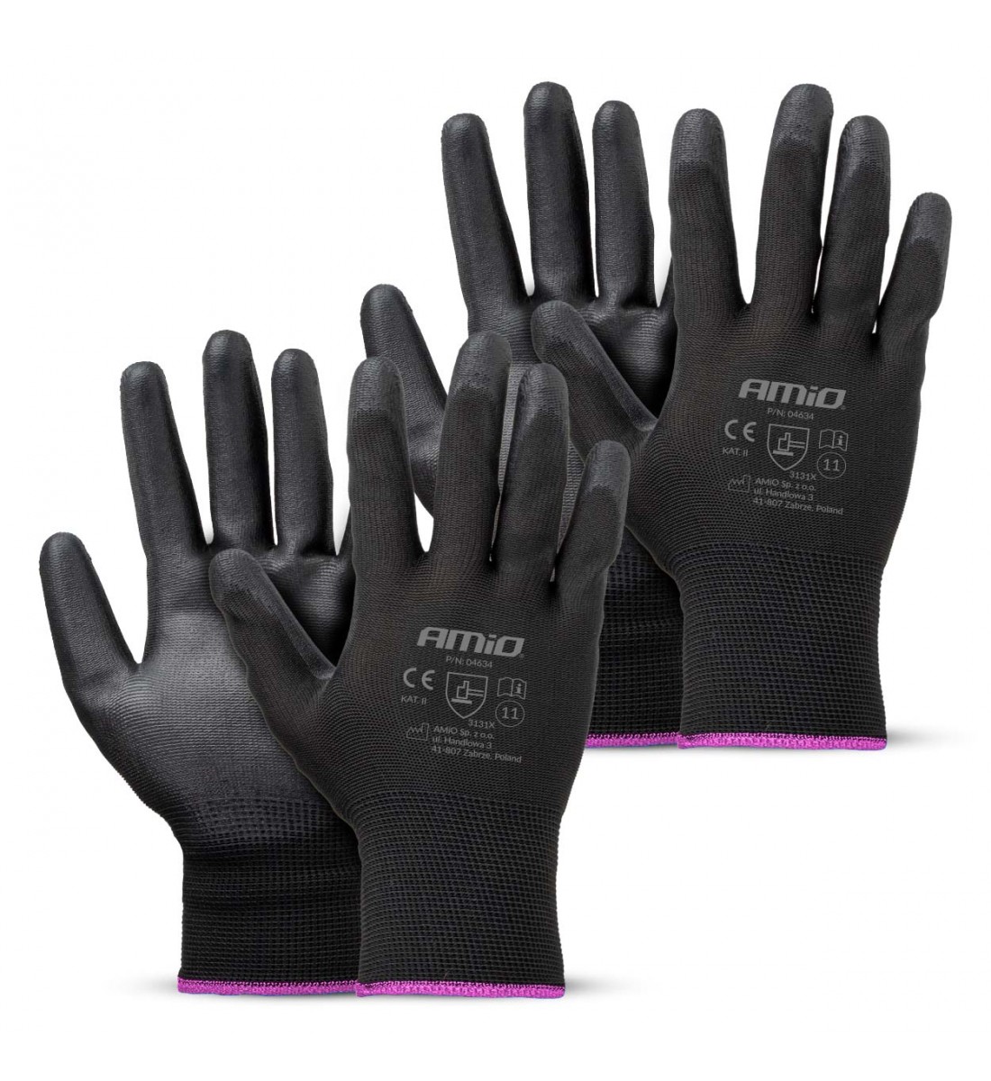 Mănuși de protecție din poliuretan mărimea 11 3131X 4 buc AMIO-04634