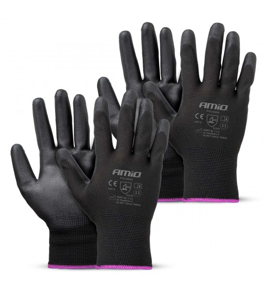 Mănuși de protecție din poliuretan mărimea 11 3131X 4 buc AMIO-04634