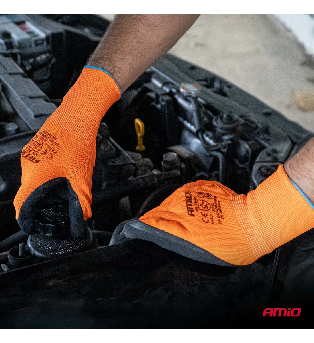 Mănuși de protecție din poliester acoperite cu spumă de latex, mărimea 11, 2132X, 4 buc. AMIO-04642