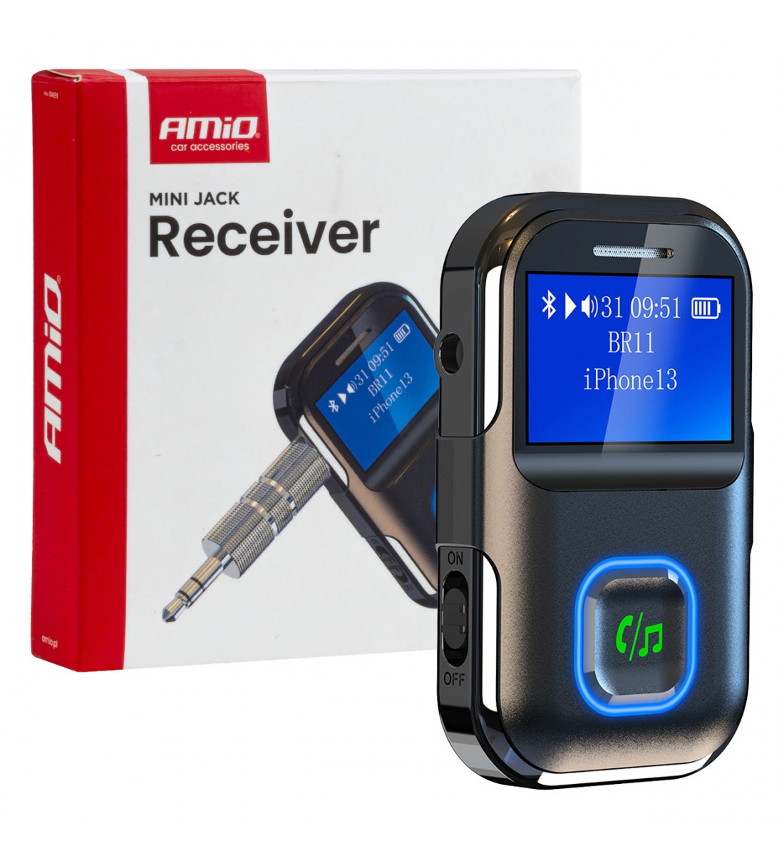 Receptor Bluetooth pentru mini-mufă LCD AMIO-04659