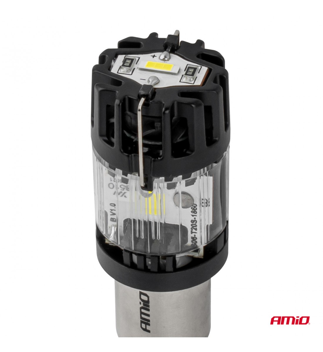 Bec LED LumiTec BA15S P21W 12V FULL CANBUS alb 1 buc. AMIO-04688