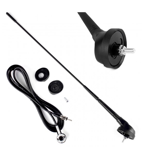 Antena radio auto, plafon, universala, 40cm, 5mm, cablu 2.3 metri