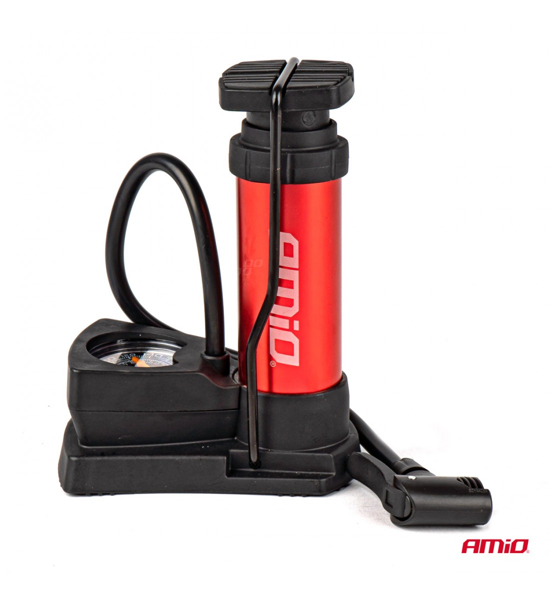 Pompă de picior mini de înaltă presiune cu manometru PU03