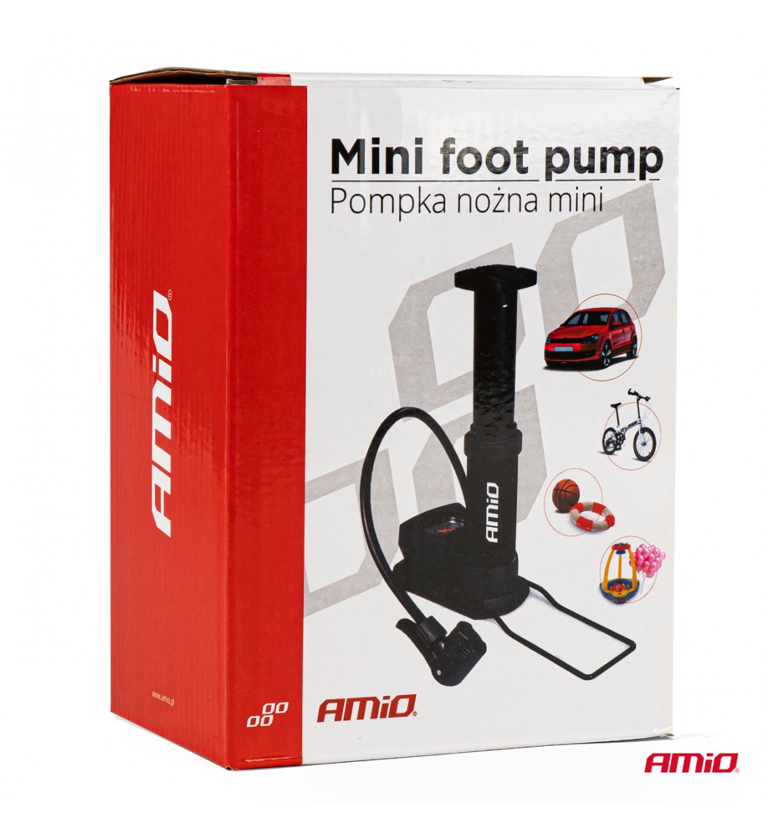 Pompă de picior mini de înaltă presiune cu manometru PU03