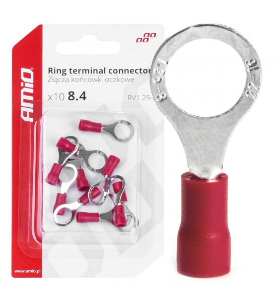 Conectoare terminale inelare RV 1.25-8 10 buc Conectoare terminale inelare RV 1.25-8 10 buc