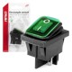 Comutator, universal, dreptunghiular verde, 12/24V, 20A