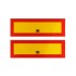 Set 2 plăci reflectorizante distincte, camion, 10 cm x 30 cm