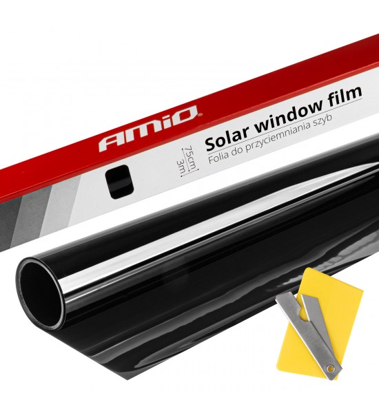 Folie foto neagră închisă pentru geamuri 0,75x3m 15% AMIO-01656 Folie foto neagră închisă pentru geamuri 0,75x3m 15% AMIO-01656