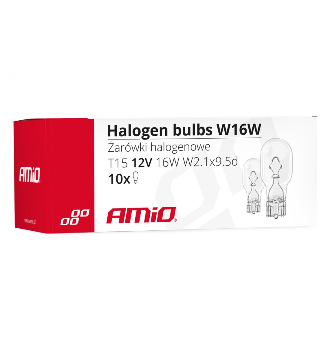 Set 10 becuri halogen W16W T15 16W W2.1x9.5d 12V  (E4) 