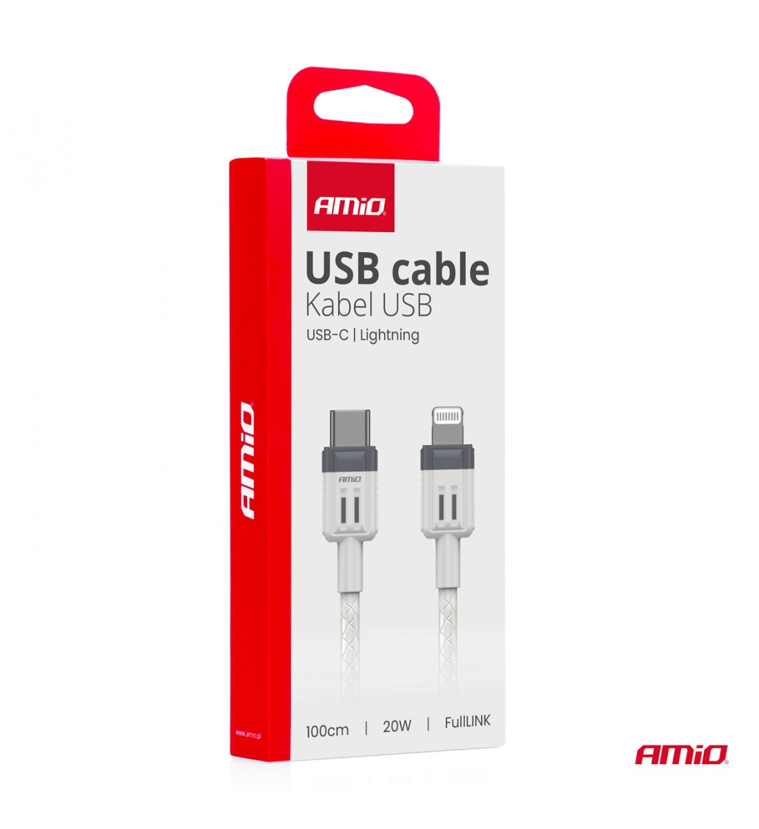 Cablu de încărcare USB-C - IPHONE LIGHTNING FullLINK 20W 100cm AMIO-03910 Cablu de încărcare USB-C - IPHONE LIGHTNING FullLINK 20W 100cm AMIO-03910