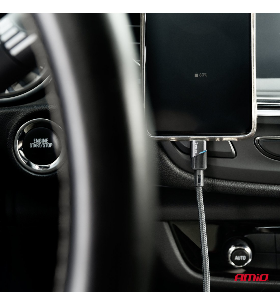 Cablu de încărcare USB-A - USB-C 3A 100cm FullLINK AMIO-03923 Cablu de încărcare USB-A - USB-C 3A 100cm FullLINK AMIO-03923