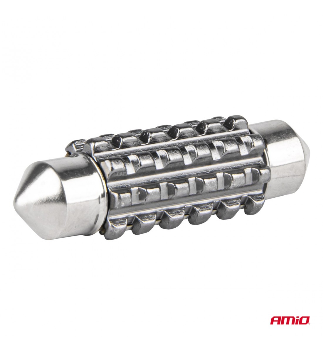 Becuri LED CANBUS Festoon C5W 2SMD 3838 41mm Alb 12V 24V AMIO-04250