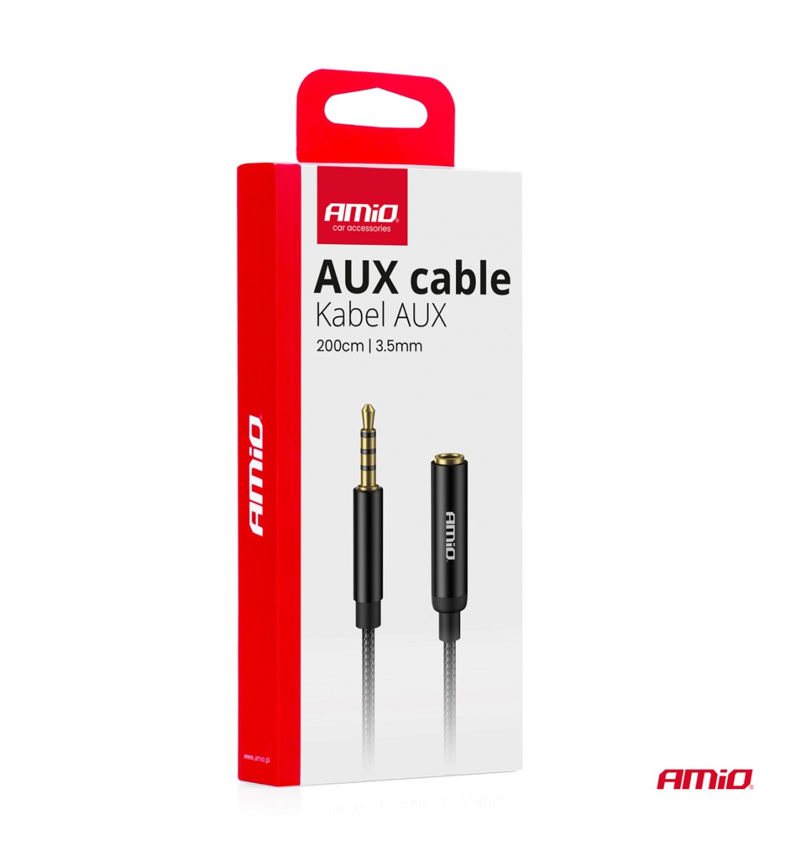 Cablu audio AUX Mini Jack 3.5mm 2m AMIO-04296 Cablu audio AUX Mini Jack 3.5mm 2m AMIO-04296