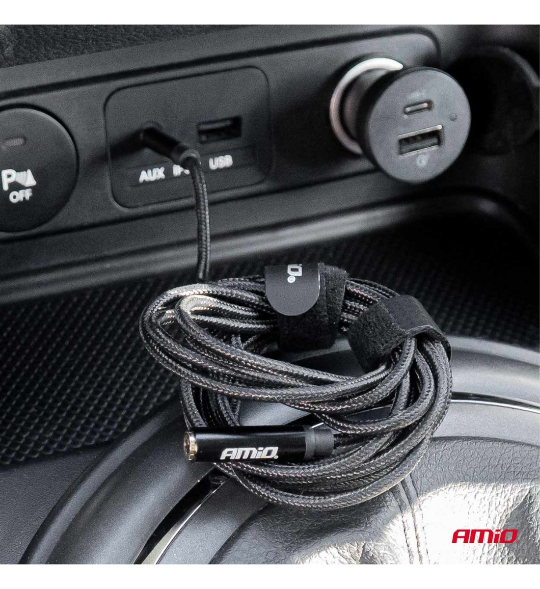 Cablu audio AUX Mini Jack 3.5mm 2m AMIO-04296 Cablu audio AUX Mini Jack 3.5mm 2m AMIO-04296