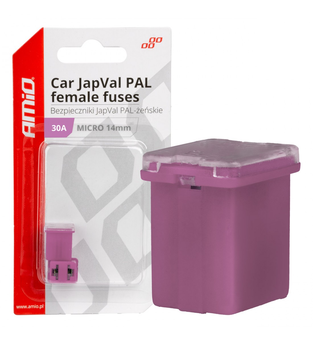 Siguranțe auto JAPVAL PAL mamă 2 buc 30A AMIO-03453