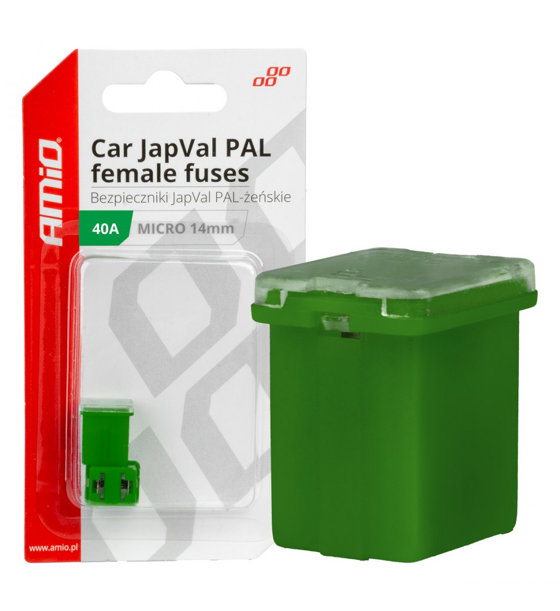 Siguranțe auto JAPVAL PAL mamă 2 buc 40A AMIO-03454