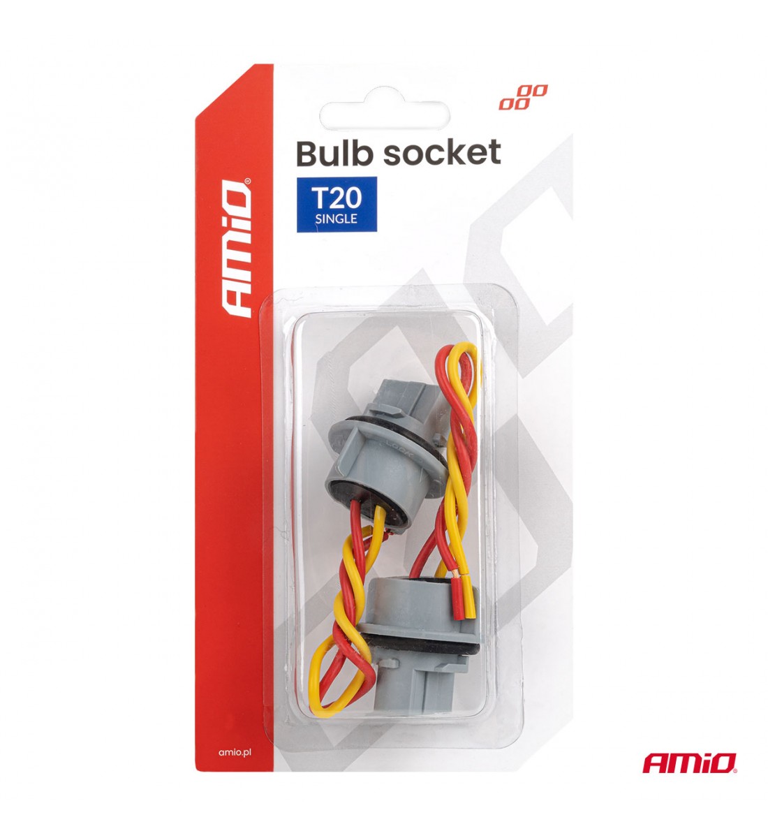 Soclu bec T20 LED 12V W21W WY21W W3x16d 7440 T20 2 buc. AMIO-04833