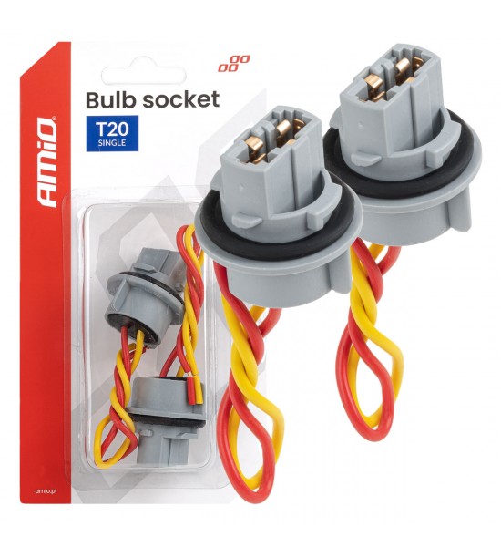 Soclu bec T20 LED 12V W21W WY21W W3x16d 7440 T20 2 buc. AMIO-04833