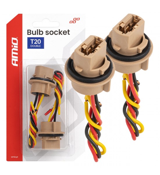 Soclu bec T20 LED 12V W21/5W WY21/5W W3x16q 7443 2 buc. AMIO-04834