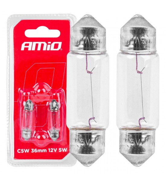Bec Halogen Auto, C5W/Sofit/Festoon, 36mm, 12V, 2 buc