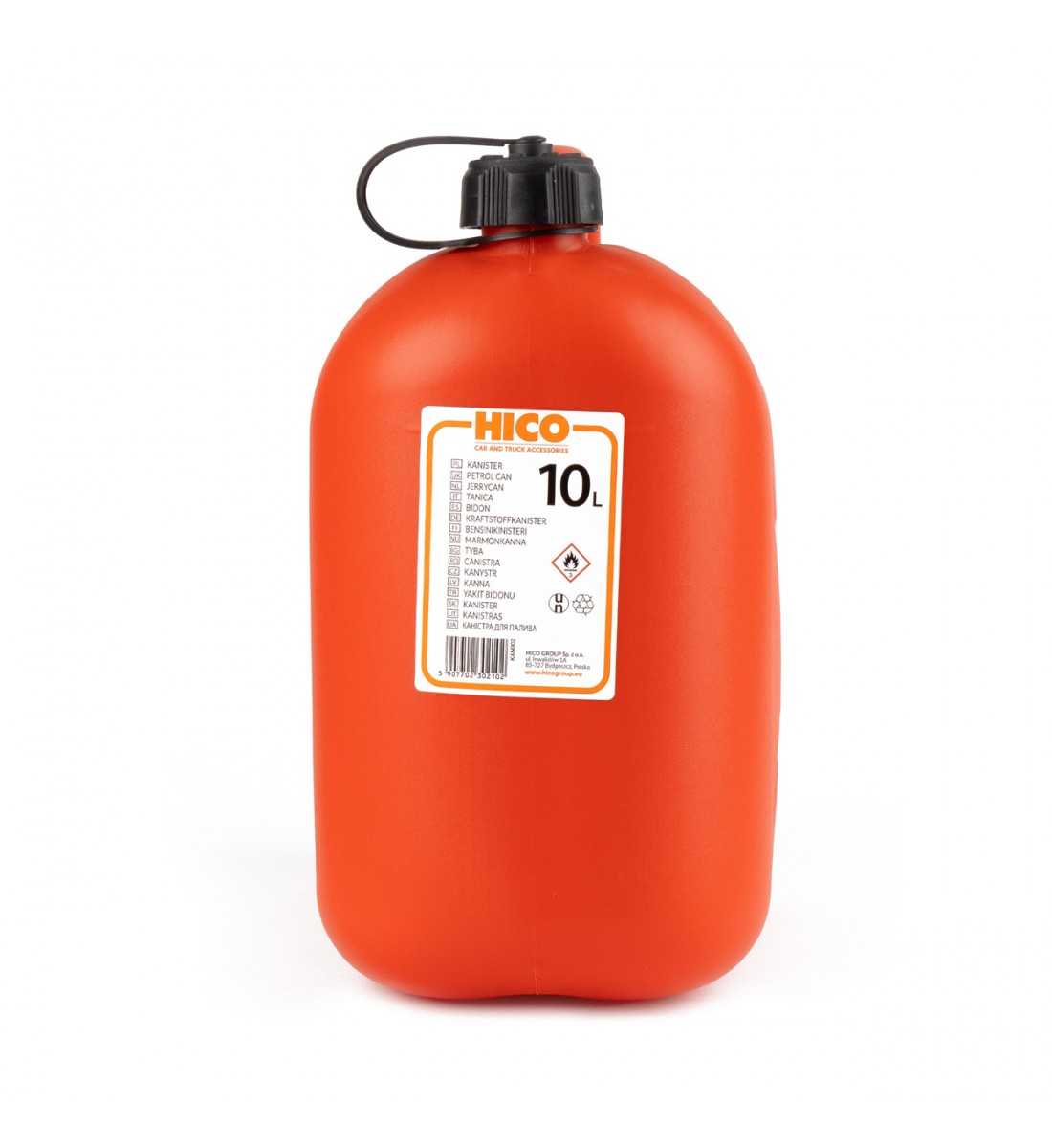 Canistra de combustibil din plastic 10L, roșu AMIO