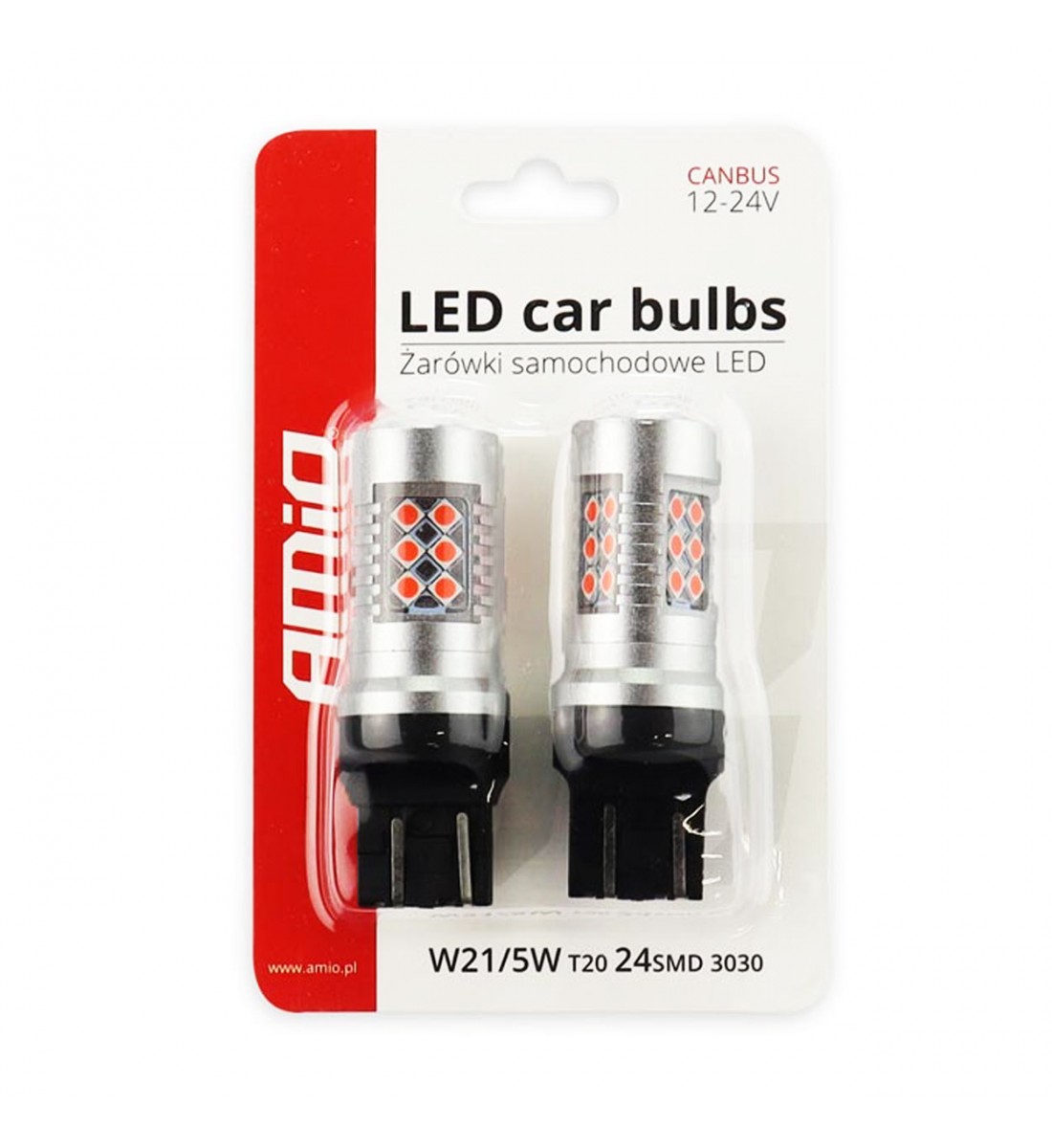 LED CANBUS 3030 24SMD T20 7443 WR21/5W Roșu 12V/24V LED CANBUS 3030 24SMD T20 7443 WR21/5W Roșu 12V/24V