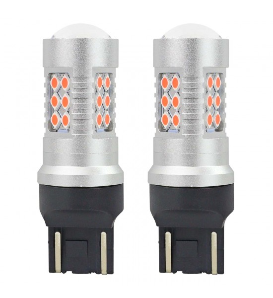 LED CANBUS 3030 24SMD T20 7443 WR21/5W Roșu 12V/24V