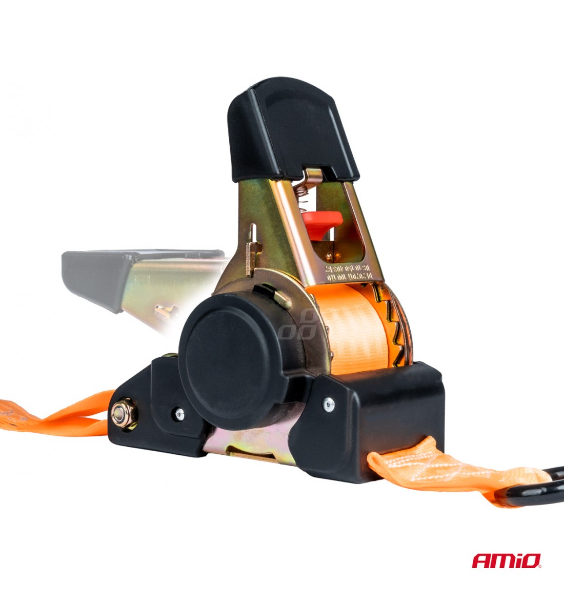 Bandă de transport cu retractor automat 640 kg 25 mm 3,5 m S-TYPE AMIO-03318 Bandă de transport cu retractor automat 640 kg 25 mm 3,5 m S-TYPE AMIO-03318