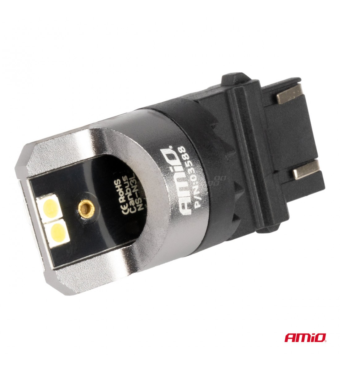 Becuri LED CANBUS seria PRO 3157 P27/7W 4x3030 SMD Alb 12/24V AMIO-03588 Becuri LED CANBUS seria PRO 3157 P27/7W 4x3030 SMD Alb 12/24V AMIO-03588