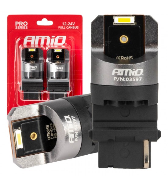 LED CANBUS seria PRO 3156 P27W 2x1860SMD Alb 12/24V FULL CANBUSAMIO-03597 LED CANBUS seria PRO 3156 P27W 2x1860SMD Alb 12/24V FULL CANBUSAMIO-03597