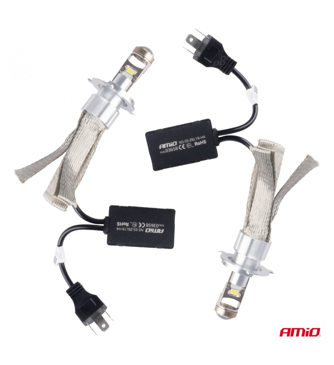 Becuri auto LED seria FLEX+ cu lentilă H4 12V 24V 6000K Canbus AMIO-03658 Becuri auto LED seria FLEX+ cu lentilă H4 12V 24V 6000K Canbus AMIO-03658