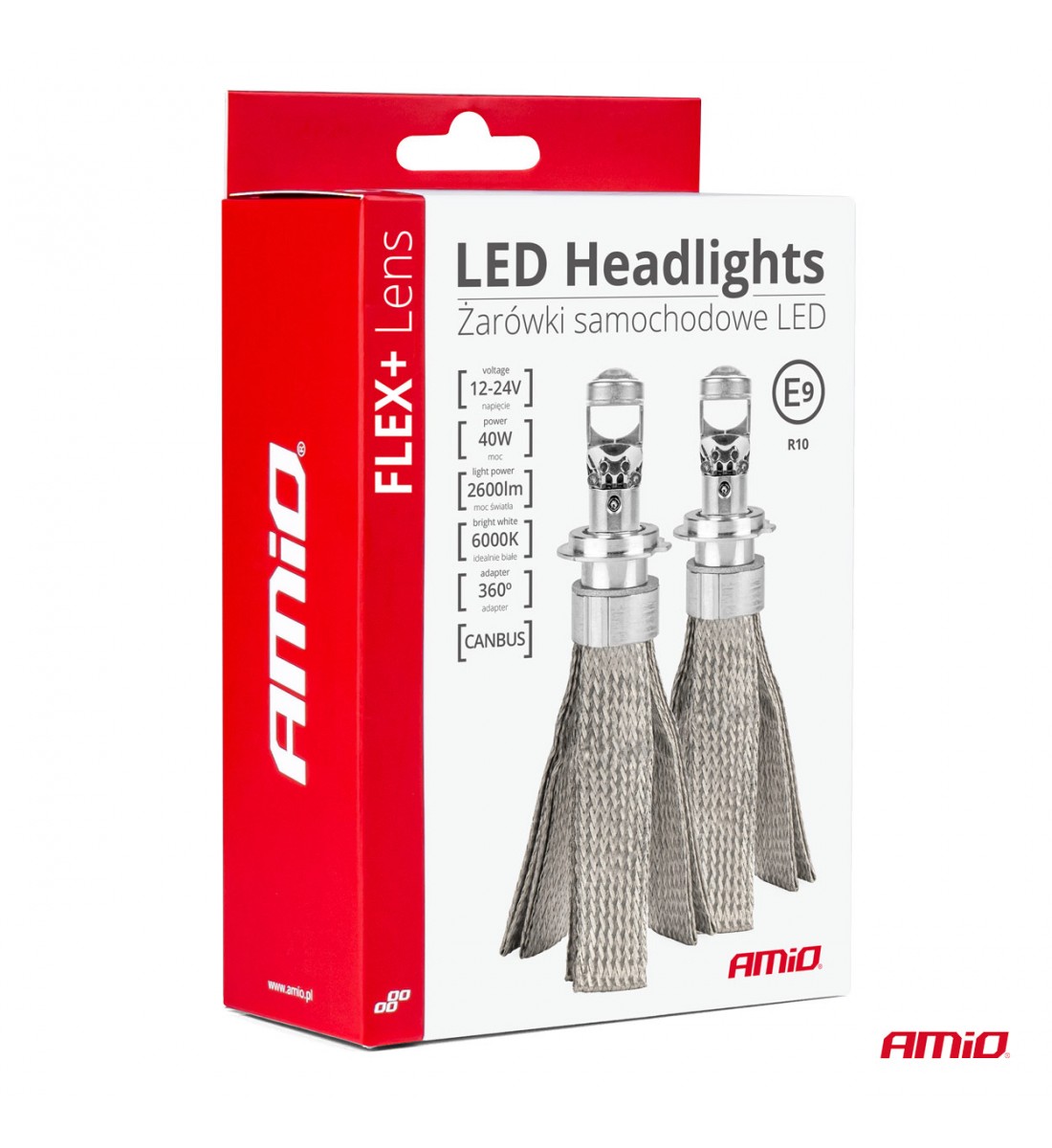 Becuri auto LED seria FLEX+ cu lentilă H4 12V 24V 6000K Canbus AMIO-03658 Becuri auto LED seria FLEX+ cu lentilă H4 12V 24V 6000K Canbus AMIO-03658