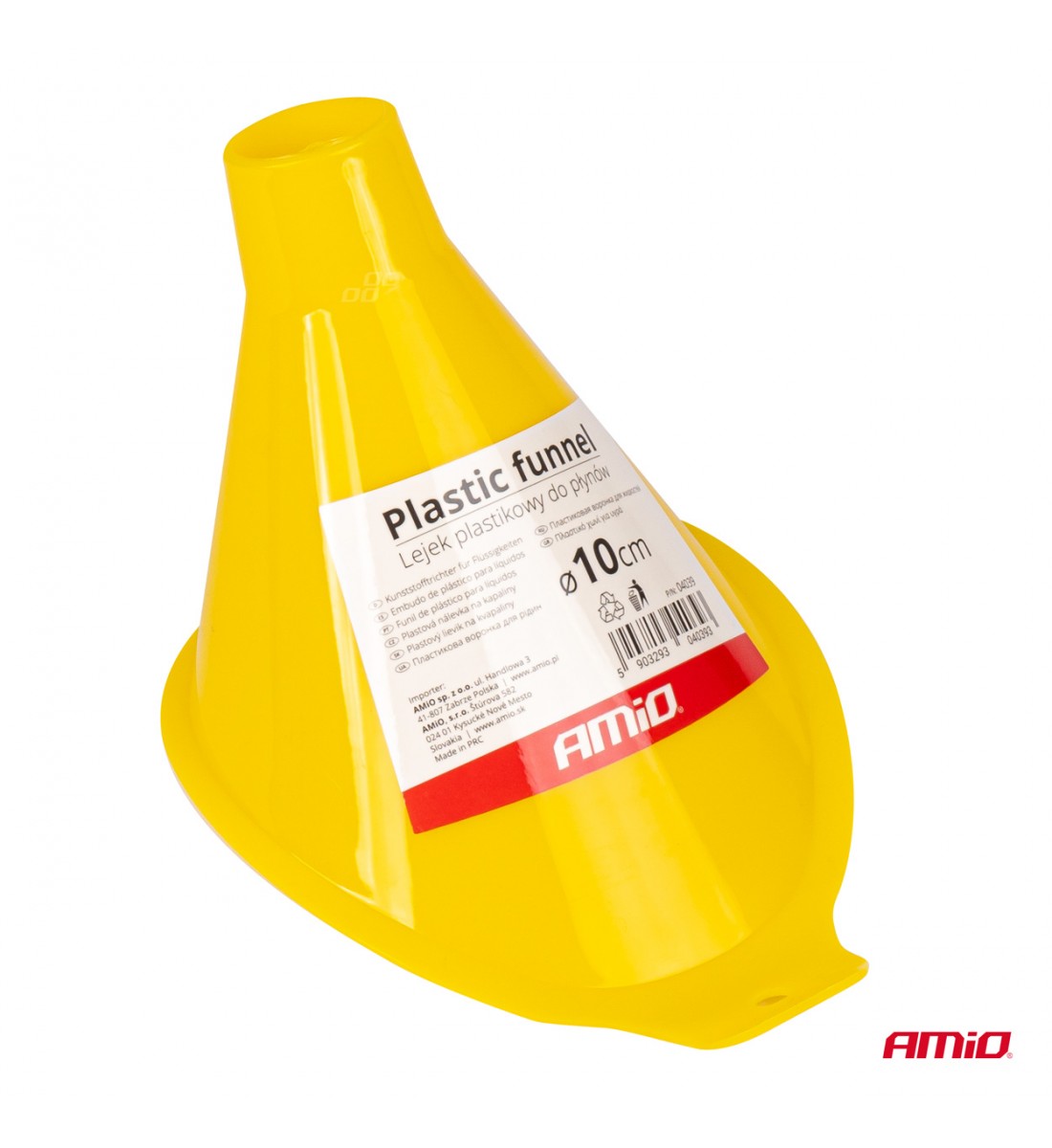 Pâlnie universală din plastic pentru combustibil lichid Anti-Splash AMIO-04039