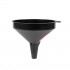 Pâlnie universală din plastic negru pentru combustibil, apă lichidă, 10 cm AMIO-04044