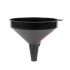 Pâlnie universală din plastic negru pentru combustibil, apă lichidă, 14,5 cm AMIO-04045