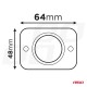Încărcător de telefon impermeabil de formă pătrată cu iluminare din spate cu LED roșu, USB + USB C QC3.0 12/24V Încărcător de telefon impermeabil de formă pătrată cu iluminare din spate cu LED roșu, USB + USB C QC3.0 12/24V