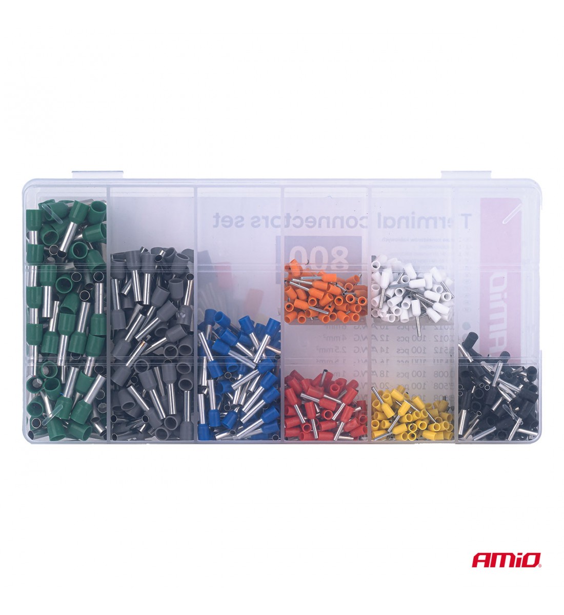 Set conectori terminali 800 buc. AMIO-04461 Set conectori terminali 800 buc. AMIO-04461