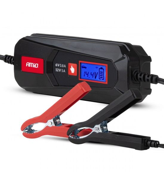 Încărcător digital de baterii cu plumb LFP MAX 5A 6/12V AMIO-04522 Încărcător digital de baterii cu plumb LFP MAX 5A 6/12V AMIO-04522