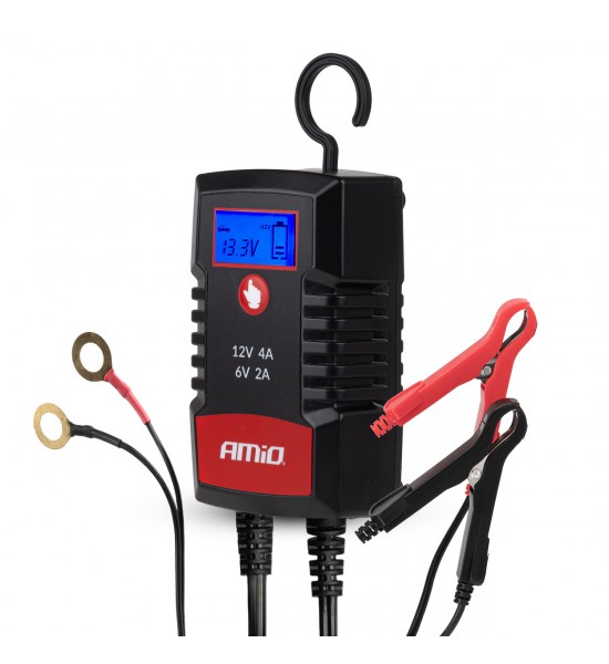 Încărcător digital de baterii AGM GEL STD LiFePo4 MAX 4A 6/12V PRO HOOK AMIO-04531 Încărcător digital de baterii AGM GEL STD LiFePo4 MAX 4A 6/12V PRO HOOK AMIO-04531