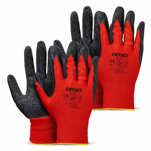 Mănuși de protecție acoperite cu latex PE, 4 buc., mărimea 10 (2 perechi), 2121X AMIO-04637