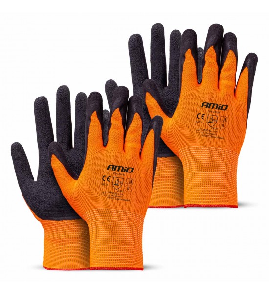 Mănuși de protecție din spumă de latex PE, 4 buc., mărimea 8 (2 perechi), AMIO-04639