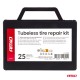 Kit reparare anvelope tubeless 25 buc. AMIO-04692